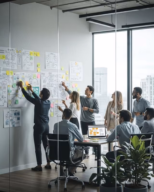 Zegen engineering team collaborating in the office